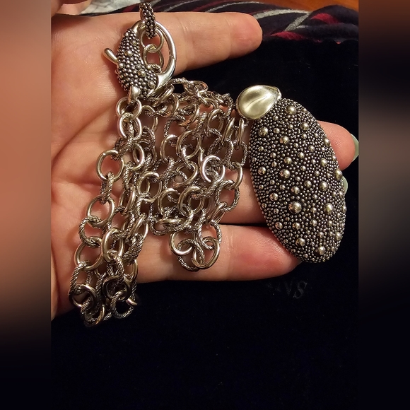 Michael Dawkins necklace and enhancer pendant. New with bag. Sterling silver cha - Picture 5 of 7